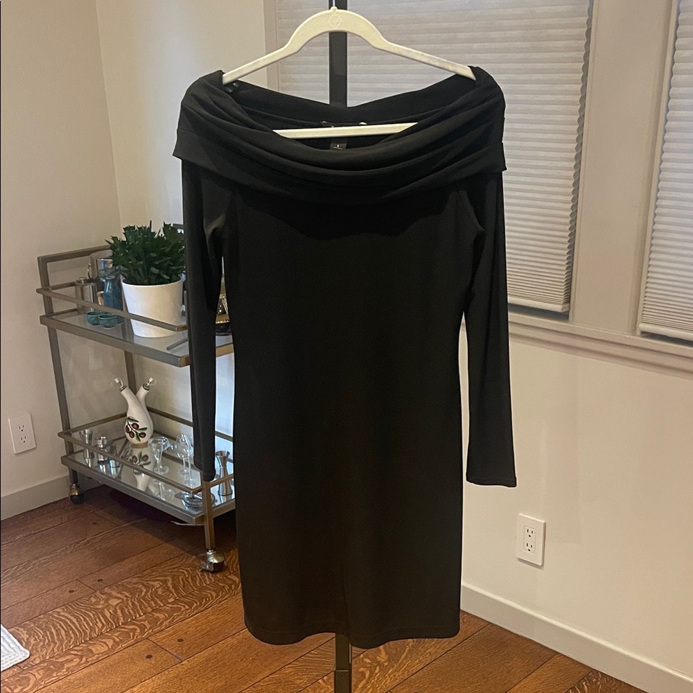 Chic Off-Shoulder Black Dress